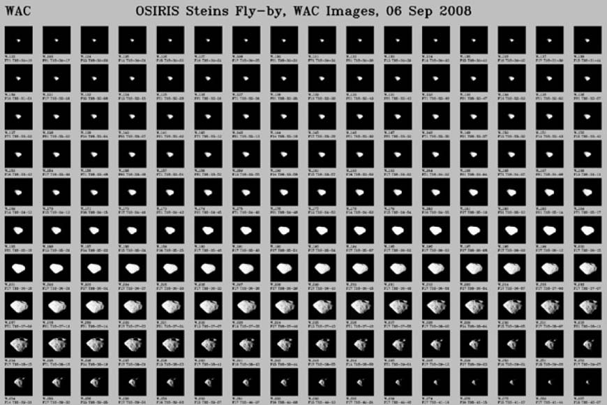 Изображение астероида Лютеция, полученное с камеры Osiris при минимальном сближении