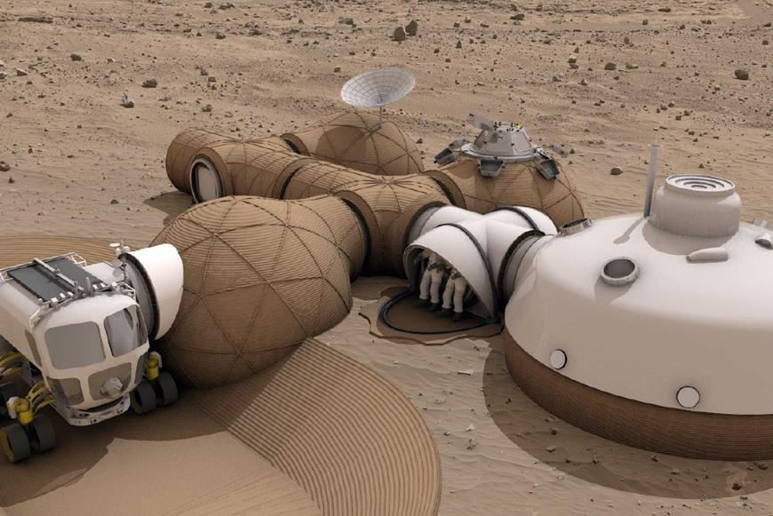 В концепции LavaHive используется модульная конструкция для применения в марсианских условиях: с центральным жилым отсеком для экипажа, связанным с подчинёнными 3D-отсеками