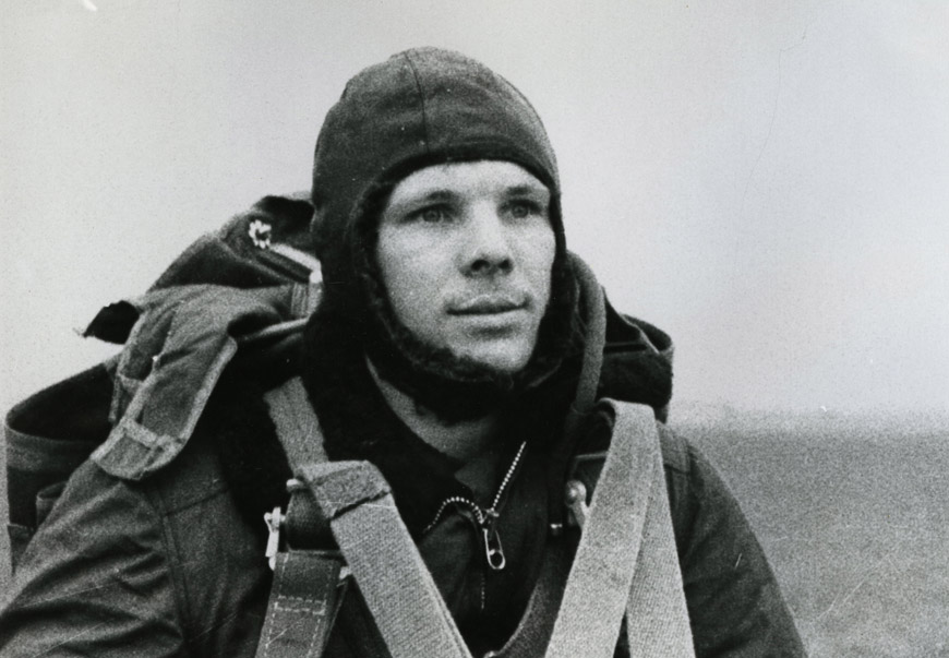 Гагарин во время парашютной подготовки (фото из фондов Музея космонавтики)