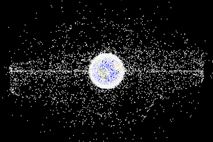 Рис. 1. Искусственные объекты в ОКП (Credit: NASA ODPO)