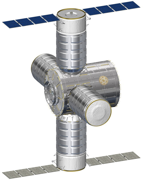 Узловой модуль «Асгардия» с двумя служебными отсеками и четыре вспомогательных отсека – элементы, способные заложить основу будущего «Земного ковчега космической нации»