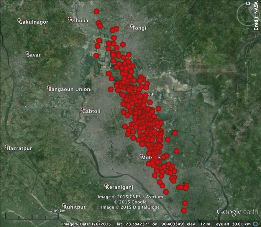 Участники учений по преодолению последствий столкновения с гипотетическим астероидом 2015 PDC работали с объектом длиной 20 км, который должен был упасть на Дакку, столицу Бангладеш. Авторское право: NASA