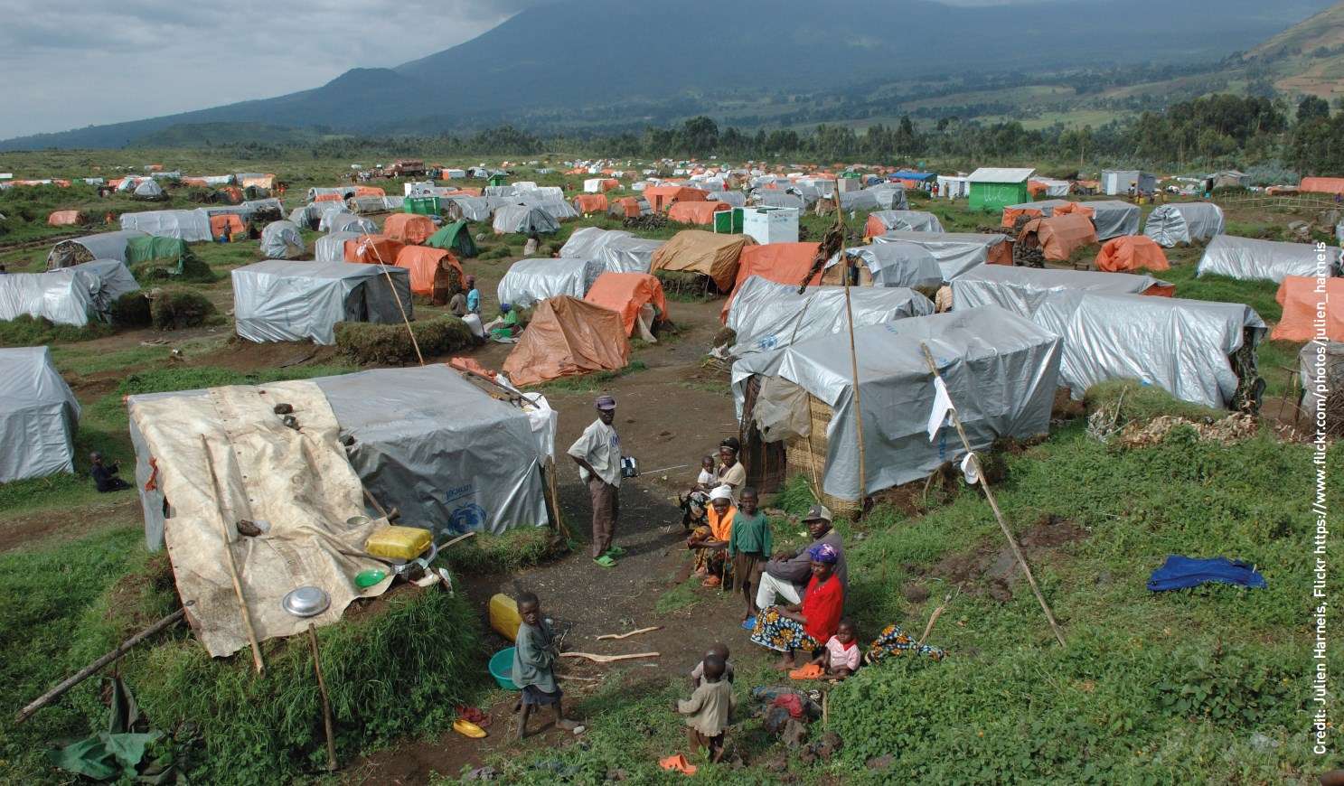 Обеспечение функционирования лагерей для перемещенных лиц наподобие Кибумбе в Демократической Республике Конго, может быть возможным с предварительным уведомлением о столкновении с астероидом. Авторское право: Julien Harneis, Flickr https://www.flickr.com/photos/julien_harneis