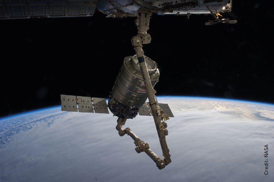 Коммерческие компании типа Orbital Sciences Corp. в настоящее время регулярно восполняют запасы Международной космической станции. Авторское право: НАСА.