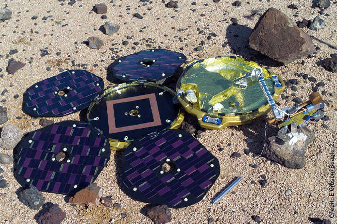 Так Beagle 2 должен был раскрыться на Марсе